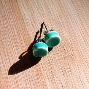 Turquoise Bead Stud Earrings